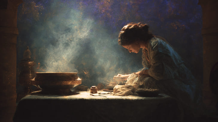 Transit Ceres Conjunction Natal Chiron Illustration