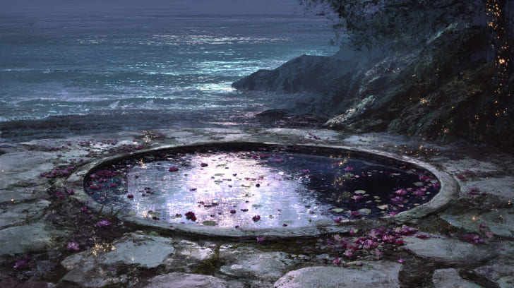 Transit Ceres Sextile Natal Neptune Illustration