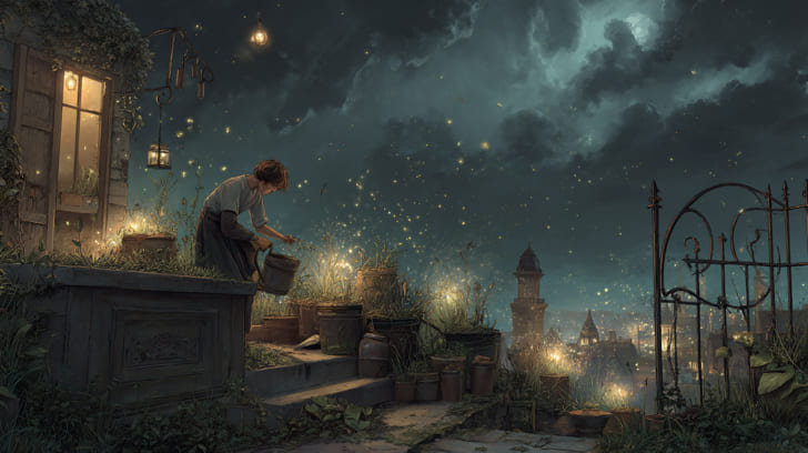 Transit Ceres Sextile Natal Uranus Illustration