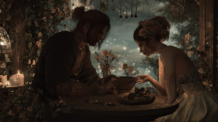 Transit Ceres Sextile Natal Venus Illustration