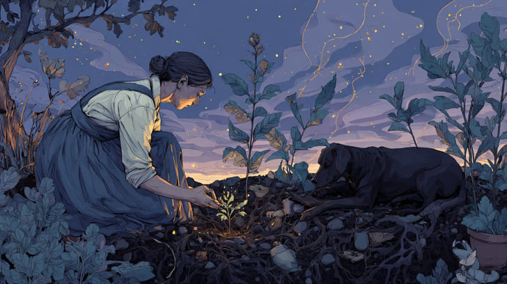 Transit Ceres Trine Natal Pluto Illustration