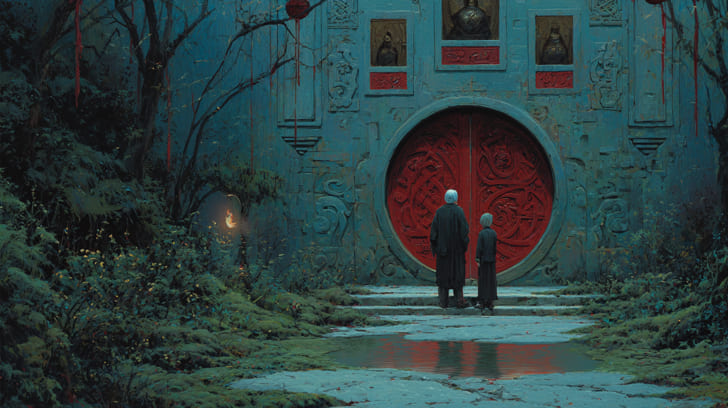 Transit Chiron Conjunction Natal South Node Illustration