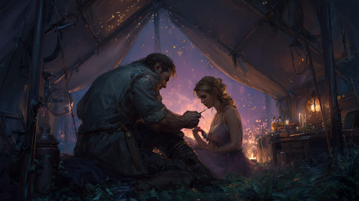 Transit Eros Conjunction Natal Chiron Illustration