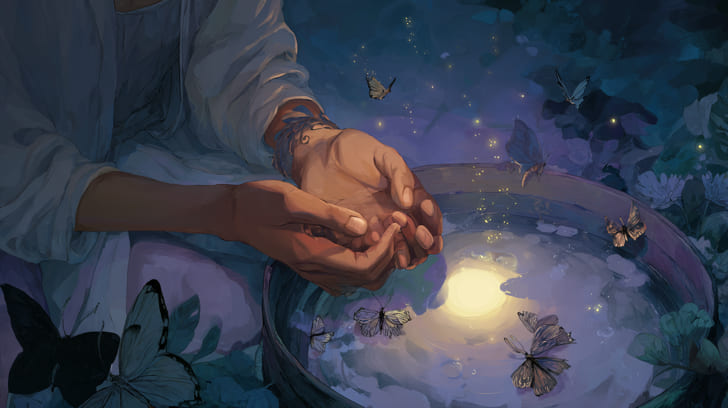 Transit Eros Conjunction Natal Psyche Illustration