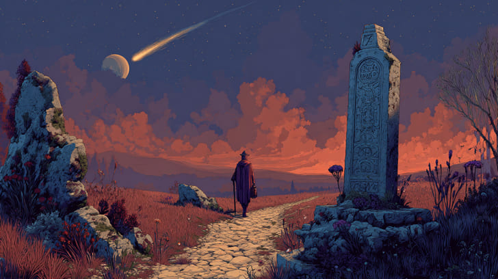 Transit Eros Opposition Natal North Node Illustration