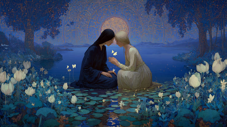 Transit Eros Sextile Natal Psyche Illustration