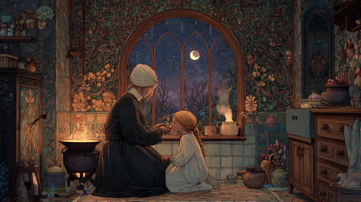 Transit Eros Trine Natal Moon Illustration