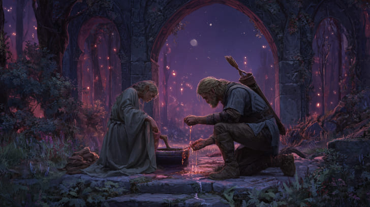 Transit Hygiea Opposition Natal Chiron Illustration