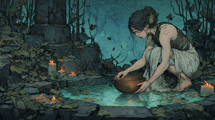 Transit Hygiea Sextile Natal Lilith Illustration