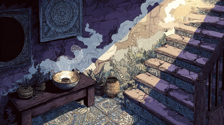 Transit Hygiea Square Natal Imum Coeli Illustration