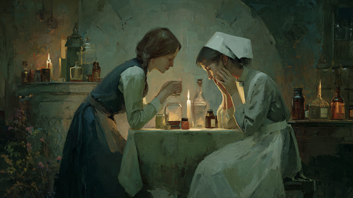 Transit Hygiea Square Natal Psyche Illustration