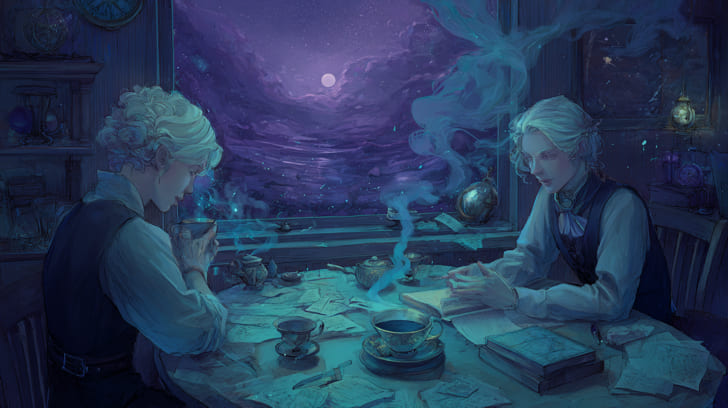 Transit Juno Opposition Natal Moon Illustration