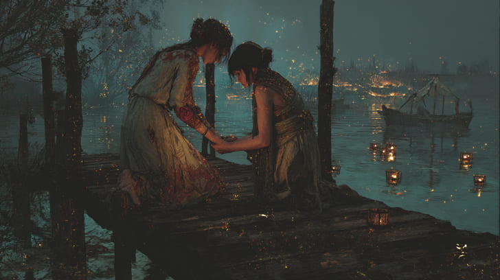 Transit Juno Sextile Natal Chiron Illustration