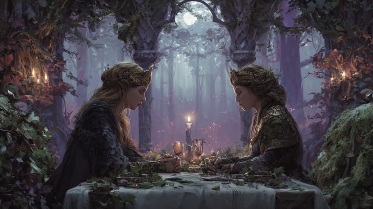 Transit Juno Sextile Natal Lilith Illustration