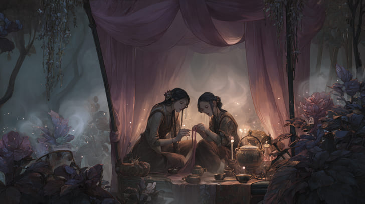 Transit Juno Sextile Natal Psyche Illustration