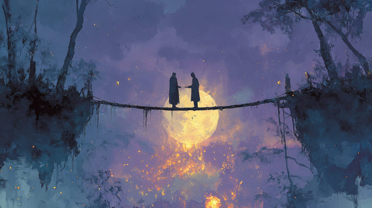 Transit Juno Square Natal Descendant Illustration