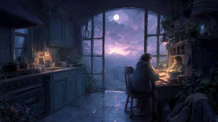 Transit Juno Square Natal Moon Illustration