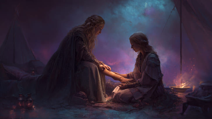 Transit Juno Trine Natal Chiron Illustration