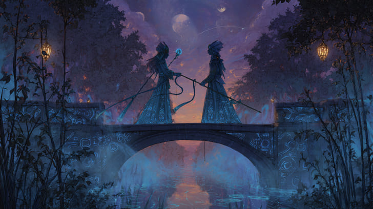 Transit Juno Trine Natal Descendant Illustration