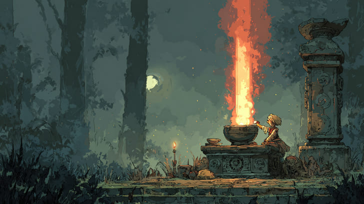 Transit Jupiter Conjunction Natal Vesta Illustration