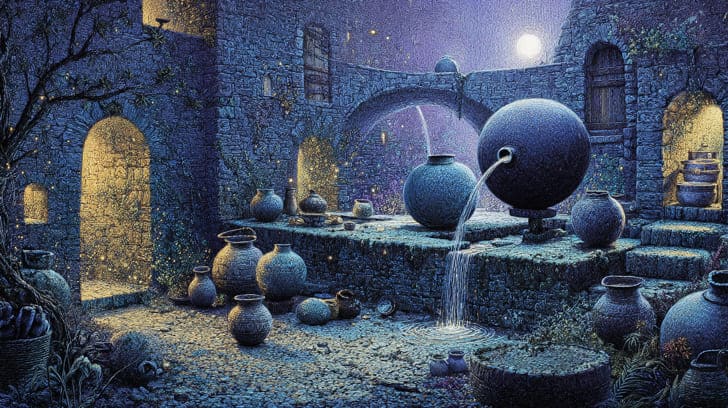 Transit Jupiter Opposition Natal Moon Illustration