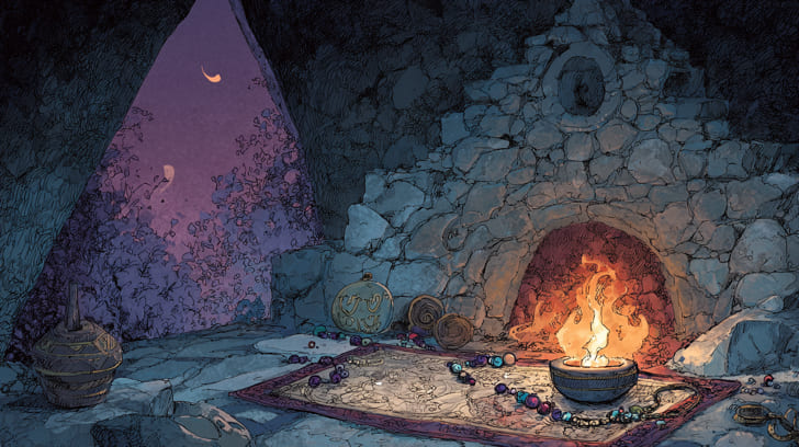 Transit Jupiter Opposition Natal Vesta Illustration