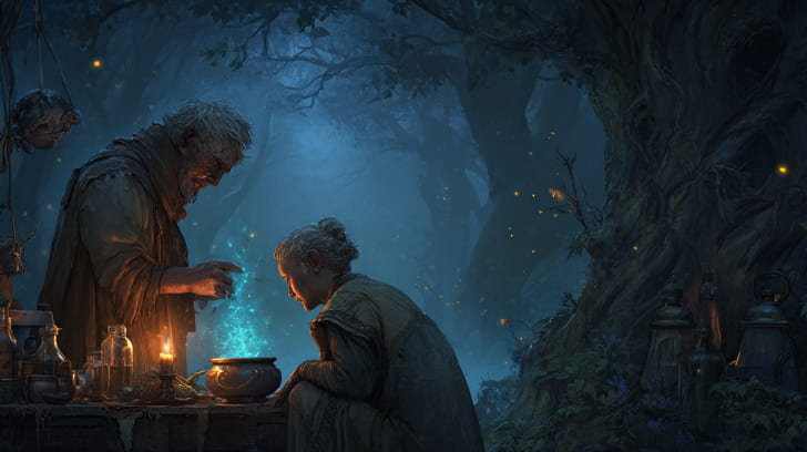 Transit Jupiter Sextile Natal Chiron Illustration