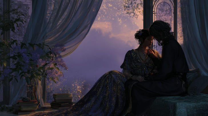 Transit Jupiter Sextile Natal Eros Illustration