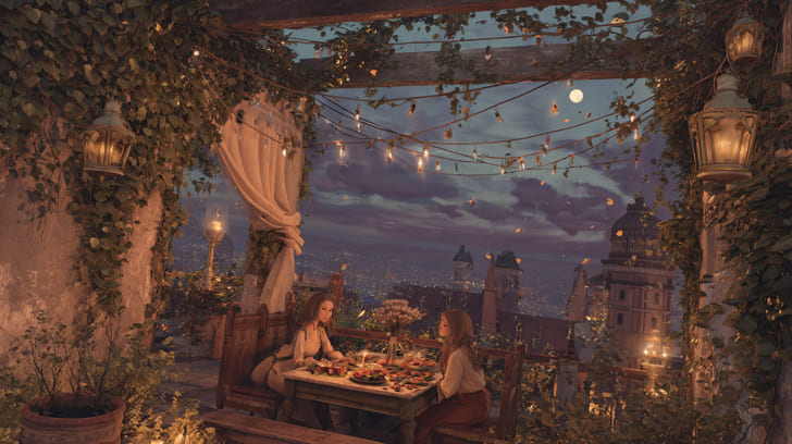 Transit Jupiter Sextile Natal Venus Illustration