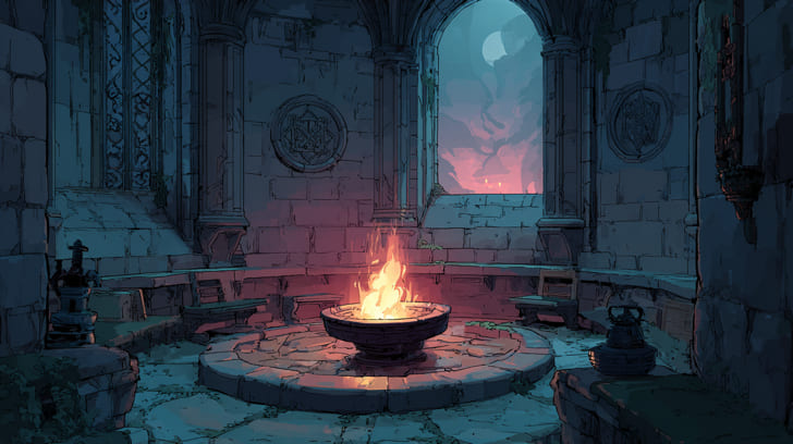 Transit Jupiter Sextile Natal Vesta Illustration