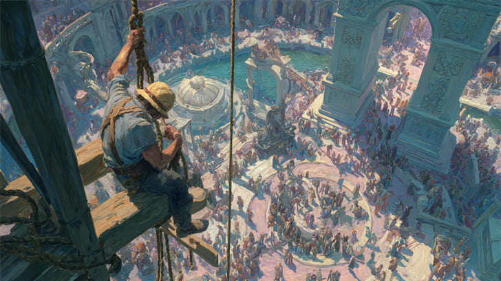 Transit Jupiter Square Natal Midheaven Illustration