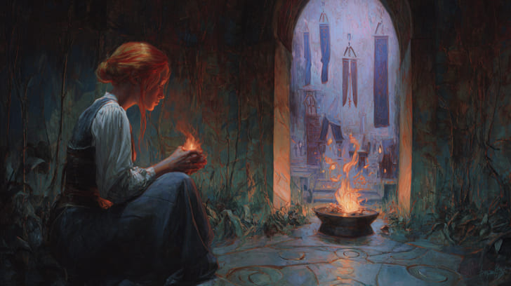 Transit Jupiter Square Natal Vesta Illustration