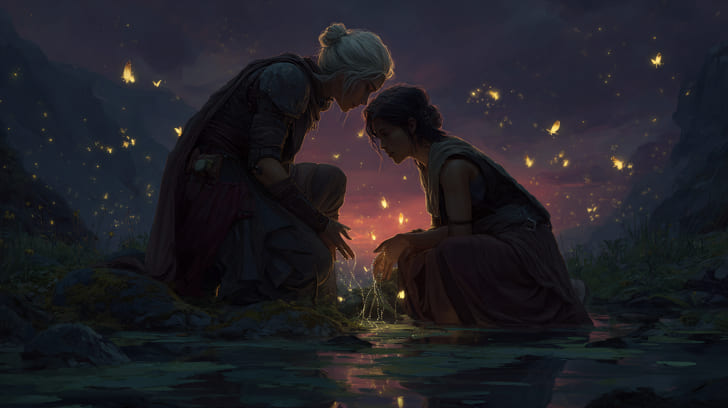 Transit Lilith Square Natal Chiron Illustration