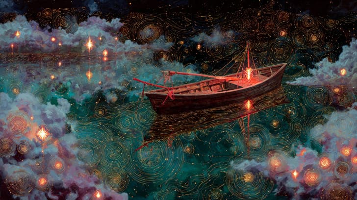 Transit Lilith Square Natal Neptune Illustration