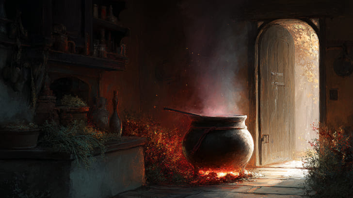 Transit Lilith Trine Natal South Node Illustration