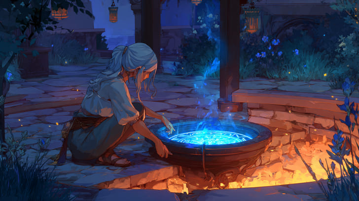 Transit Lilith Trine Natal Vesta Illustration