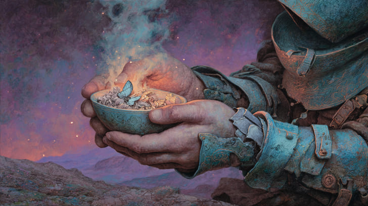 Transit Mars Conjunction Natal Psyche Illustration