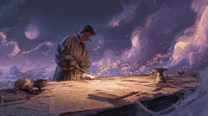 Transit Mars Opposition Natal Mercury Illustration