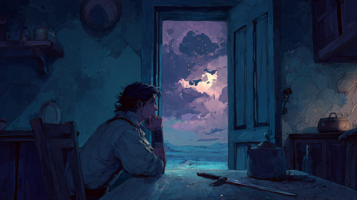 Transit Mars Opposition Natal Moon Illustration