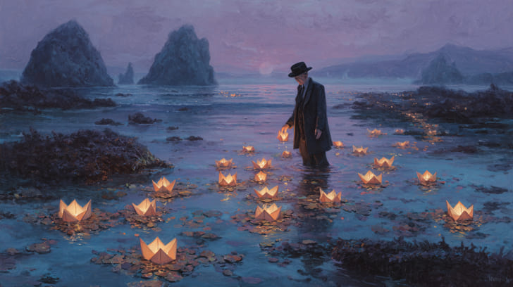 Transit Mars Sextile Natal Neptune Illustration