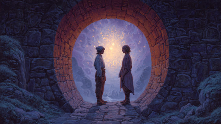 Transit Mars Square Natal Descendant Illustration