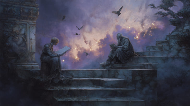 Transit Mars Square Natal Mercury Illustration