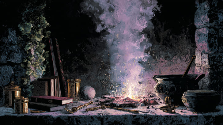 Transit Mars Square Natal Vesta Illustration