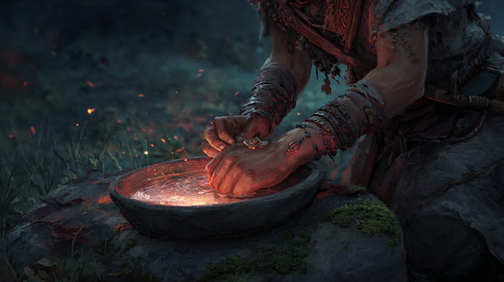 Transit Mars Trine Natal Chiron Illustration