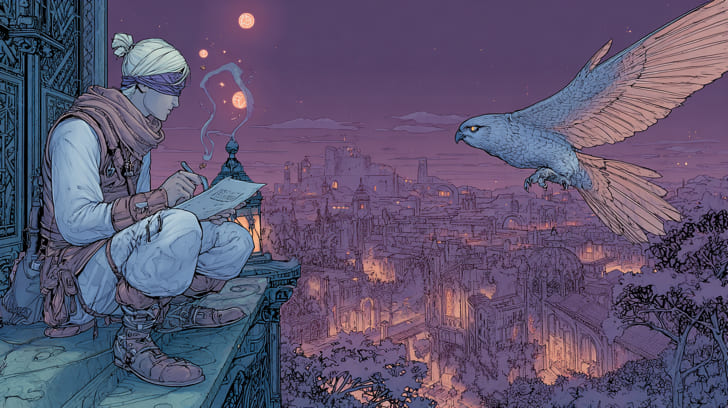 Transit Mars Trine Natal Mercury Illustration